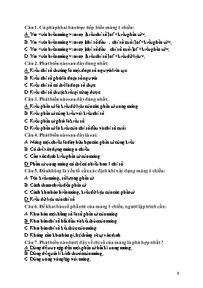 Câu hỏi ôn tập môn Tin học Lớp 11